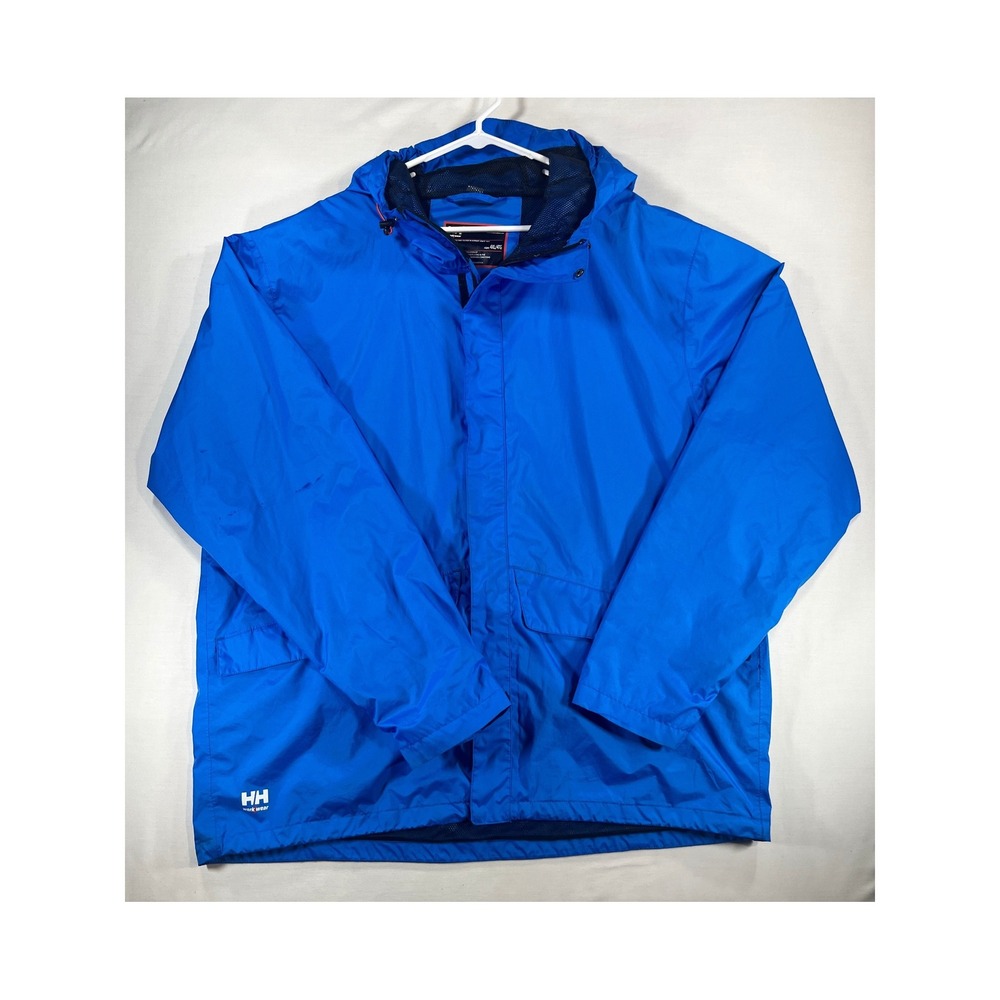 Helly Hansen Workwear Blue Helly Tech Rain Jacket Hooded Shell Mens 4XL 4TG